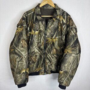 Remington Realtree Camo Bomber Jacket Mens XL Insulated Zip Off Sleeves